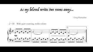 As My Beloved Writes Two Rooms Away / Triads — Greg Harradine