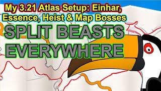 My 3.21 Atlas Strategy - Einhar & Quick Mechanics - Lots Of Split Beasts -POE Crucible Path Of Exile