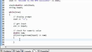 Data Structures Using C++: Using the Stack to create a RPN (post-fix notation) Calculator