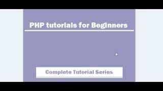 Introduction to PHP programming language.