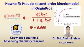 Pseudo second order kinetic model fitting in origin