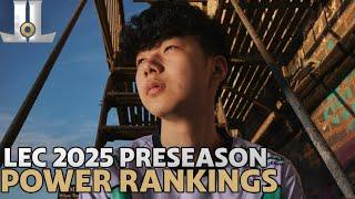 #LEC 2025 Preseason Power Rankings | A Rookie Takeover