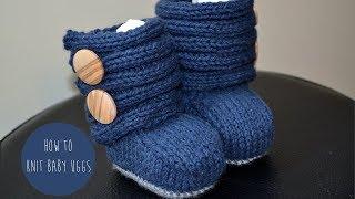 KNITTING TUTORIAL - BABY UGGs(booties)