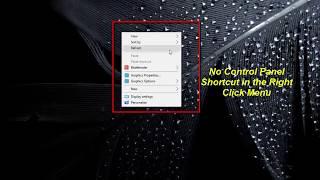 How to Add a Control Panel Shortcut to the Right Click Menu in Windows 10