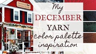 December Yarn Color Palette | Yarn Color Combinations for Christmas Knitting