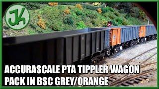 Awesome Accurascale Wagon Pack! PTA Tippler Wagons in BSC Grey/Orange - Unboxing and Review