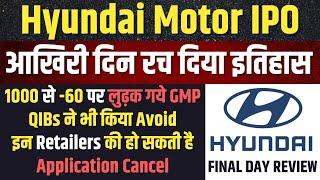 BIG CRASH🟥Hyundai Motor IPO Final Day Review | Hyundai Motor IPO GMP Crashed