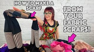 How To make a Super Cute DIY Infinity Scarf From Scrap Fabric!