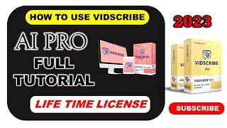 how to use VidScribe AI PRO full tutorial 2023 | How to use Vidscribe