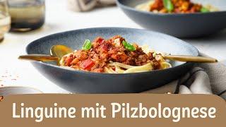 Linguine-Pasta mit Pilz-Bolognese – veganes Nudelrezept für die ganze Familie  | REWE Deine Küche