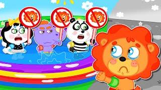 Lion Family | Wants To Join The Summer Pool Party! - Kids Stories About Friendship |Cartoon for Kids