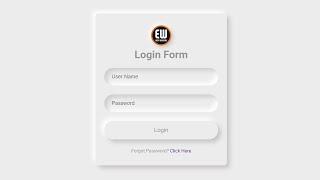 Neumorphic Login Form Design Tutorial In HTML And CSS | Pure CSS Neumorphism Sign Up Form Design