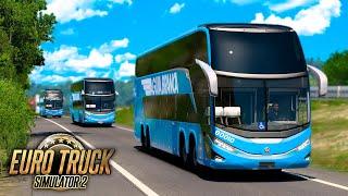 VIAGEM DE ONIBUS EM COMBOIO com a VIAÇÃO ÁGUIA BRANCA! - EURO TRUCK SIMULATOR 2