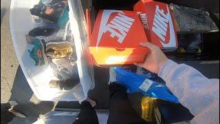 THEY REALLY LEFT THESE RARE NIKE RUNNERS BEHIND AT THE FLEA MARKET. SHE SOLD HIS WHOLE COLLECTION!!