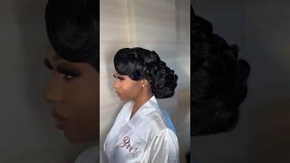 Luxury Bridal updo Tutorial under 30 seconds #blackgirlbloggers #wedding #bridal #weddinghairinspo