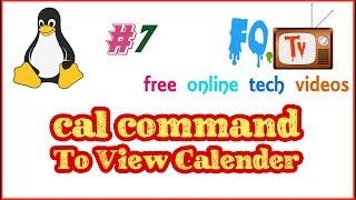 cal command | View Calendar of Any Year | FOTV