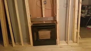 Ventless Gas fireplace insert installation: Framing wall for gas fireplace insert