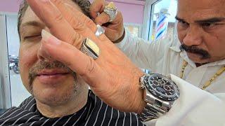 $2 BLING BLING BARBER (ASMR) Pattaya, Thailand 