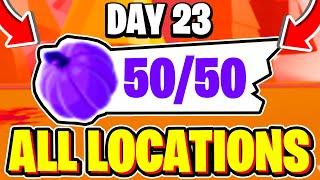 (DAY 23) How To Find ALL 50 PURPLE PUMPKIN LOCATIONS In Adopt Me Halloween Event 2024! Roblox