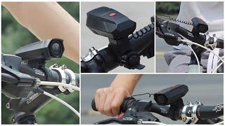 Electronic bicycle bell from Aliexpress.Bicycle bell with a handlebar mount.