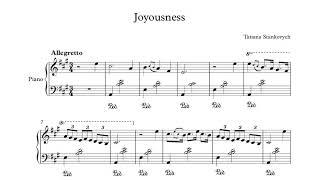 "Joyousness" by Tatiana Stankovych. Classical piano sheet music on IMSLP Petrucci Library