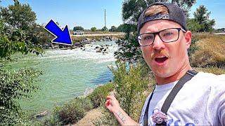 Fishing A NEW ROADSIDE CANAL Loaded With Fish! - I'M HOOKED