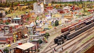 Beautiful Large Model Railroad Lionel O Scale Gauge Train Layout at the Foley’s Model Train Exhibit