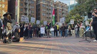 President Trump announces ceasefire in Israel-Iran conflict, protest in Downtown San Diego