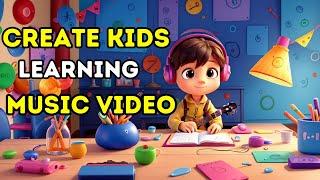 How to Create Kids Musical Videos Using FREE AI Tools | Kids Learning Faceless Music Channel