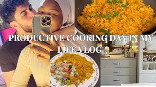 Muslim young wife routine Ep:2/mini vlog/easy rice & chicken breast dinner recipe/pilau style recipe