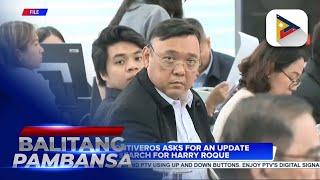 Sen. Hontiveros asks for an update in search for Harry Roque