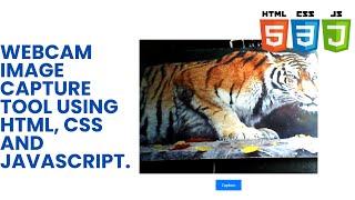 Webcam Image Capture Tool using HTML, CSS and JavaScript