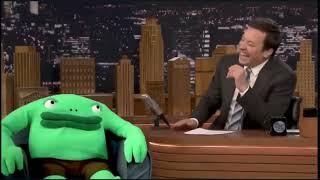 Mr.Frog meets Jimmy Fallon irl #smilingfriends #mrfrog #jimmyfallon