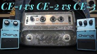 Vintage BOSS Chorus Comparison  - CE 1 vs CE 2 vs CE 3