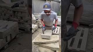 Straight line Sandstone splt #voiceover #description #stone #contentcreator