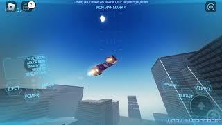 ROBLOX (IRON MAN SIMULATOR 2) FLYING TEST TO EXCEEDING  ALTITUDE#Shorts