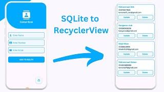 Recyclerview with Sqlite Database | Display SQLite data in RecyclerView