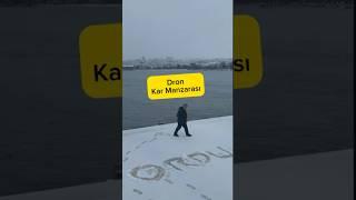 Ordu dron kar manzarası