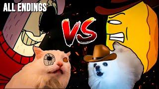 TWIDDLEFINGER CAT vs GEDAGEDIGEDAGEDAGO DOG (ALL ENDINGS)