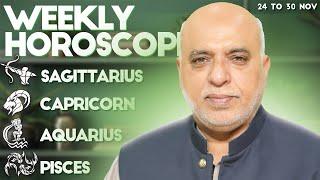 Weekly Horoscope | Sagittarius, Capricorn, Aquarius, Pisces | 24 to 30 Nov 2024 | Astro Jawa