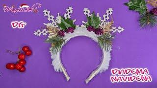   DIY Diadema Navideña Copos de Nieve (Fácil) Manualidades Para Navidad /Colaboración/ Mariu Belo