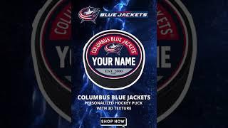 COLUMBUS BLUE JACKETS PERSONALIZED HOCKEY PUCK