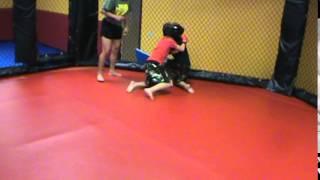 Dauntless MMA Delaware Kids MMA Sparring In The Cage Round 1