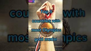 Top 5 countries with most Olympics gold medal || #youtubeshorts #shorts @RareTop5info.