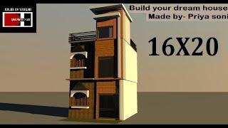 16X20 made by priya soni on youtube channel BUILD YOUR DREAM HOUSE