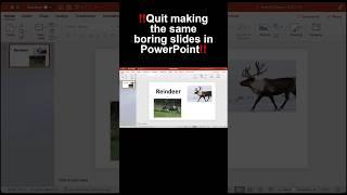 Stop making boring slide in PowerPoint instead try this! #powerpoint  #reindeer #powerpointdesign