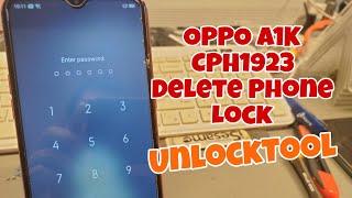 OPPO A1K (CPH1923), Delete Pin, Pattern, Password Lock. One Click with Unlocktool.