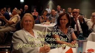 150 Jahre - SPD Osterode am Harz 1. Juni 2018 Ehrung Gertrud Steschulat 65 Jahre SPD-Mitgliedschaft