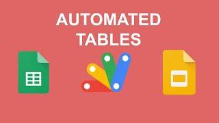 Create dynamic data tables in Google Slides using Google Apps Script