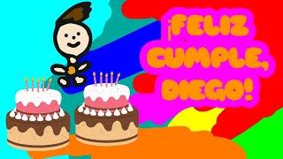 ¡Feliz cumpleaños, Diego!  (Animación FlipaClip)